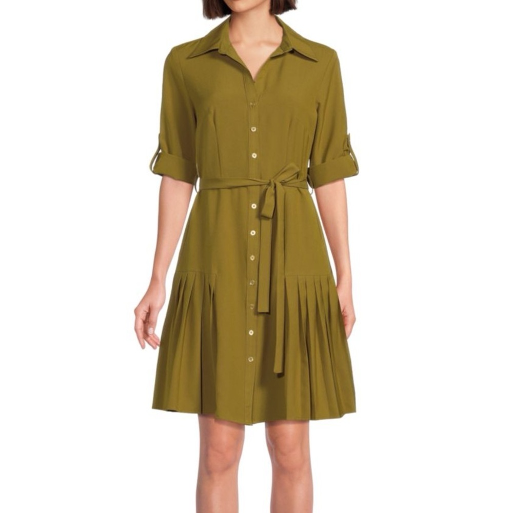 Women’s Belted Dress green color size XL Sharagano